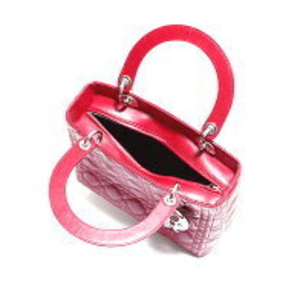 Christian Dior Lady Leather Handbag Red - Picture 12 of 13